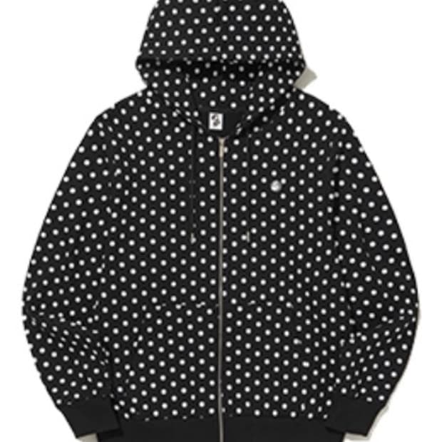 에이프릴에잇 도트 후드집업 블랙