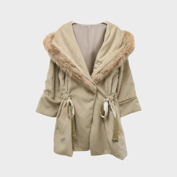 허리 스트링 포인트 코트 61101