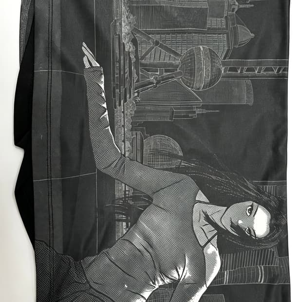 NACHE 블랙&화이트 패턴 미니스커트