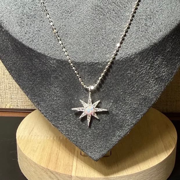 925 silver  오팔원석 목걸이 45cm