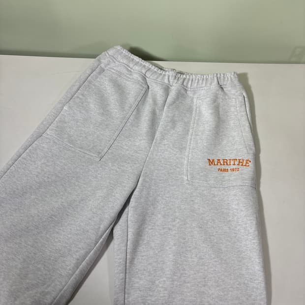 M 마리떼 프랑소와 저버 멜란지그레이 스웻 조거팬츠