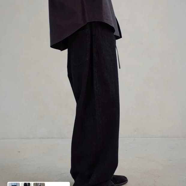 다이브인 루즈드 와이드 데님 인디고 (1사이즈)