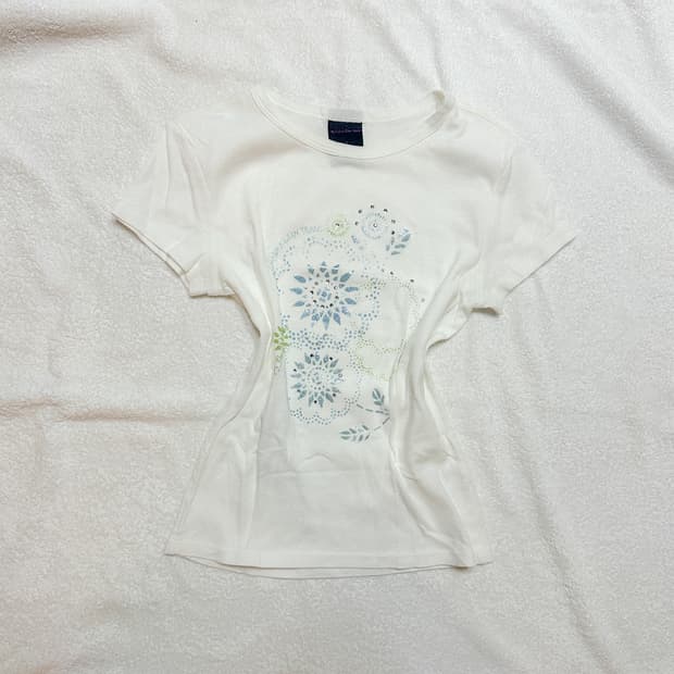 일본 빈티지 캘빈클라인 보석 반팔 티셔츠 핀터깔 로걀 히메갸루 긱시크