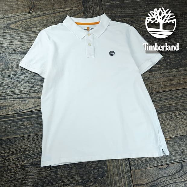 [TIMBERLAND] 팀버랜드 로고 자수 카라티 화이트 M22067