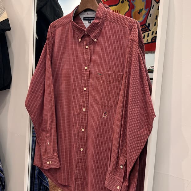 00s Tommy Hilfiger 타미힐피거 체크 셔츠