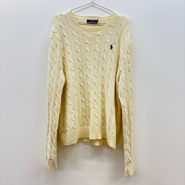 폴로 꽈배기 니트