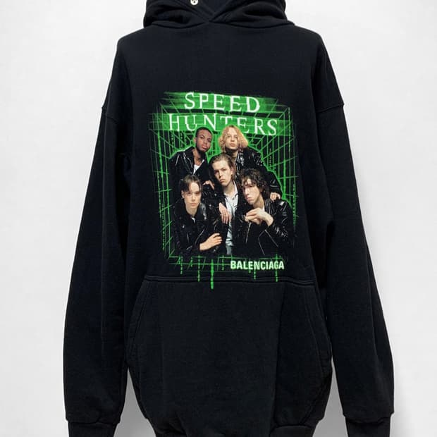 발렌시아가 스피드헌터 후드티 형광 xs