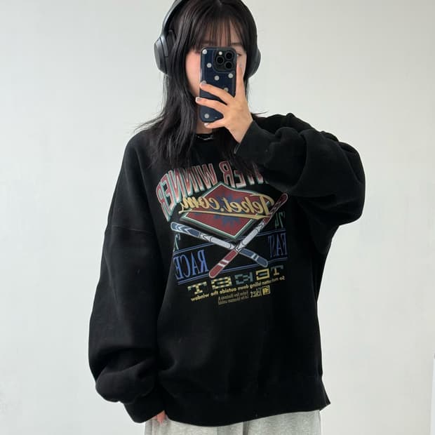 테켓 블랙 맨투맨