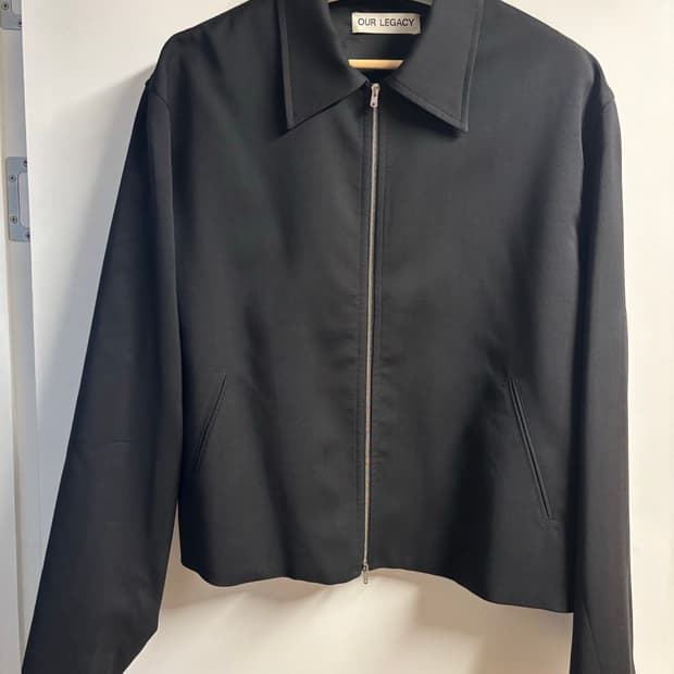 [46] 아워레거시 미니 자켓 블랙 워스티드 울