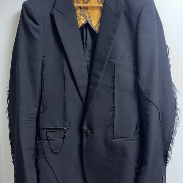 넘버나인 타카히로미야시타 06ss nori시즌 컷아웃 디테일 블레이저