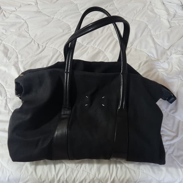 마르지엘라 왁스 코튼 보스턴백