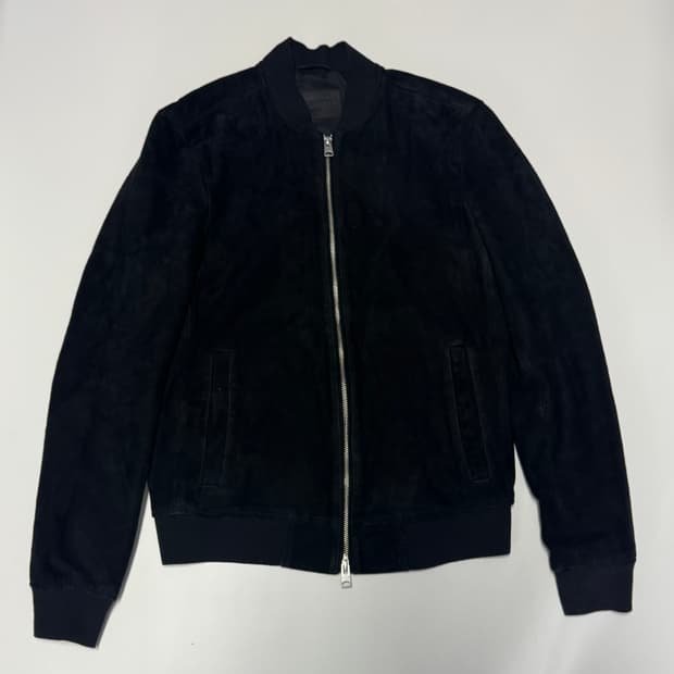 공용 정품!! 올세인츠 23년도 염소가죽 리얼 스웨이드 봄버 자켓 S