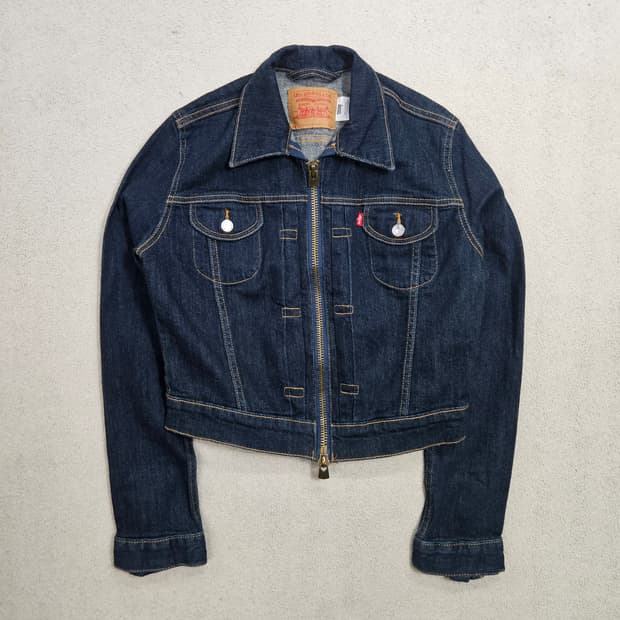 리바이스 크롭 데님 자켓 L