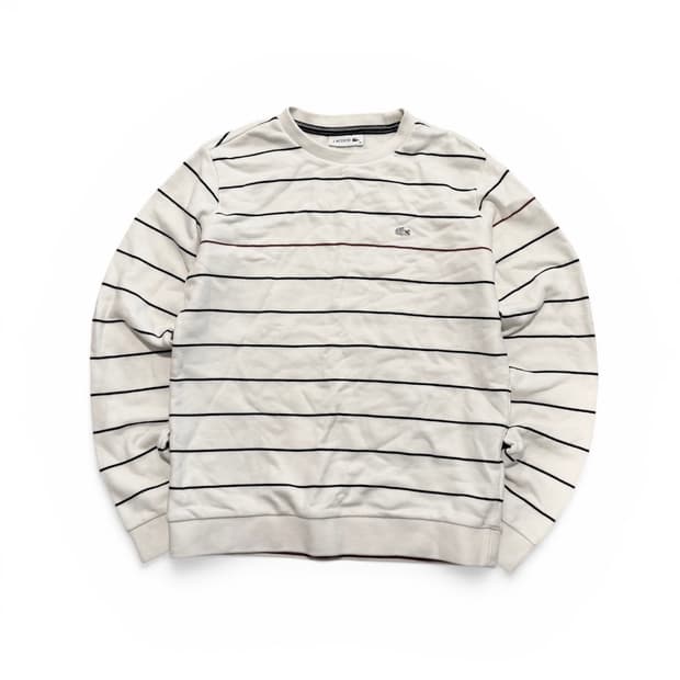 라코스테 스트라이프 라운드 맨투맨