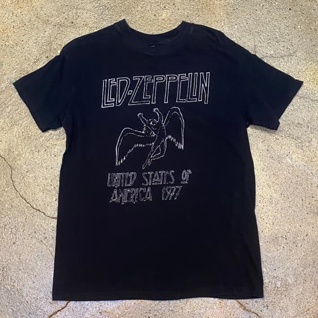 미국 빈티지 Led Zeppelin 그래픽 반팔티