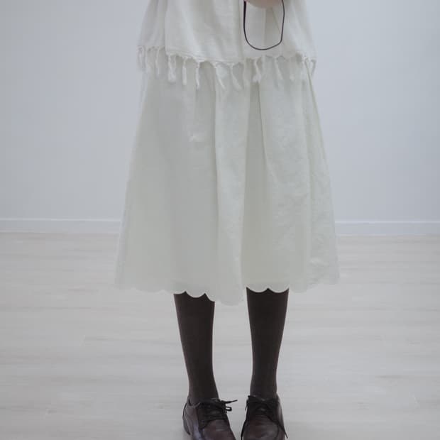 Light beige cotton skirt