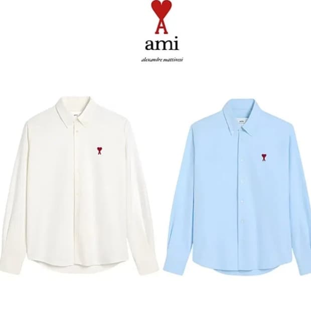 아미 스몰하트 레드로고 셔츠 XS-XL