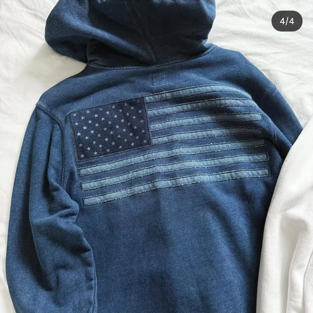 [판매] gap 갭 성조기 후드집업 후집 데님