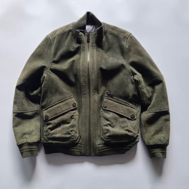 Tommy Hilfiger Olive Leather Jacket