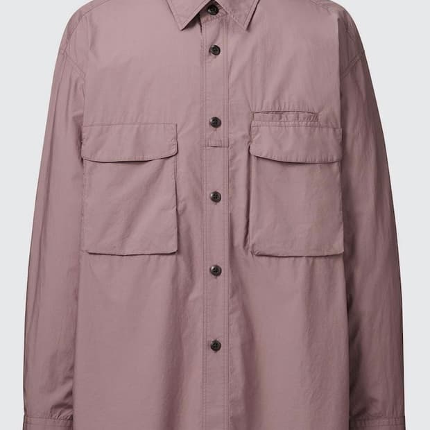 [L]유니클로U 유틸리티 오버셔츠 브라운