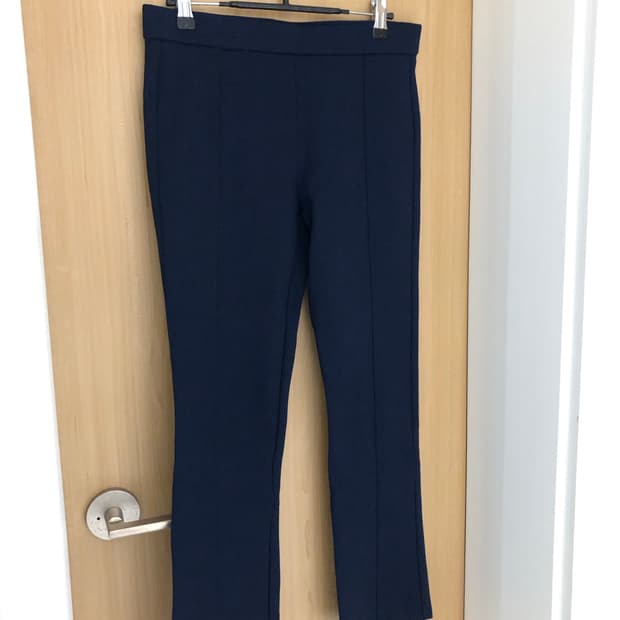 토리버치 골드 버튼 네이비 부츠컷 슬랙스