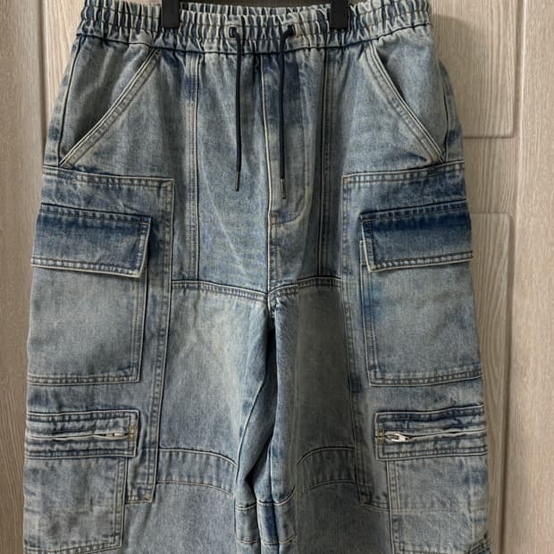 25fw 준지 데님 카고 버뮤다팬츠 46