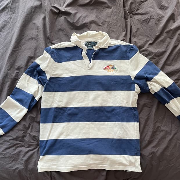 폴로 랄프로렌 럭비티 스트라이프 