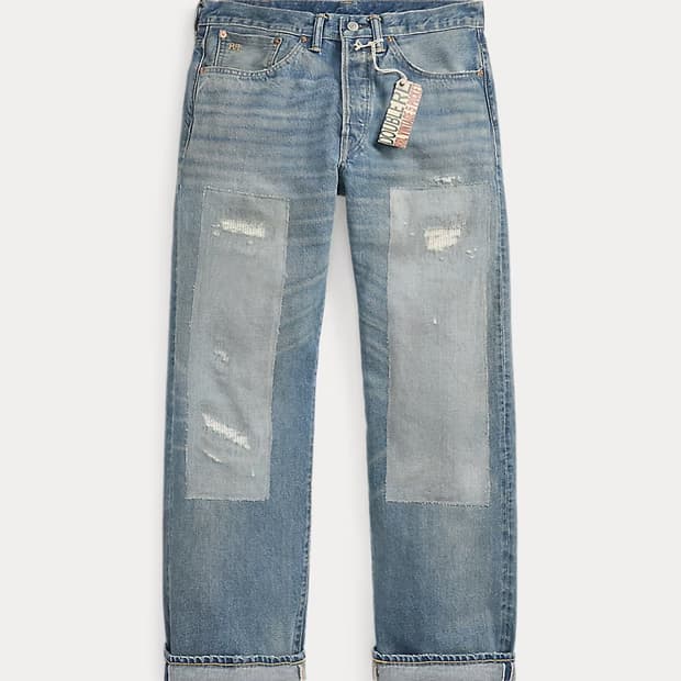 RRL 더블알엘 빈티지 파이브포켓 미드랜드 셀비지 진 34-30 신품급