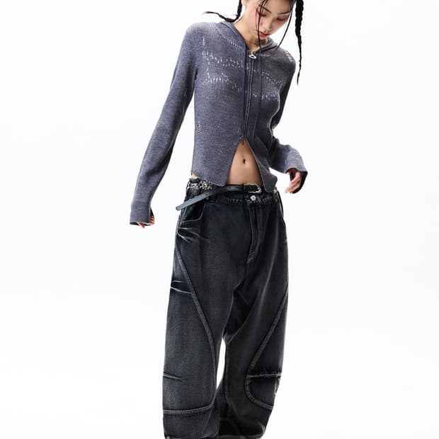 크리틱 VORTEX FADED DENIM PANTS 