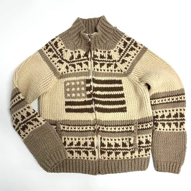 폴로 랄프로렌 코위찬 성조기 스웨터 니트 집업 m