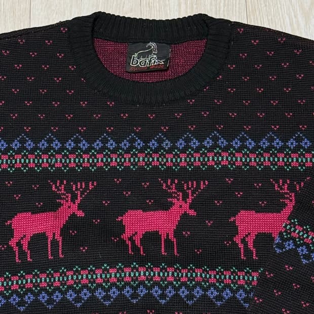 노르닉 패턴 니트 pure new wool