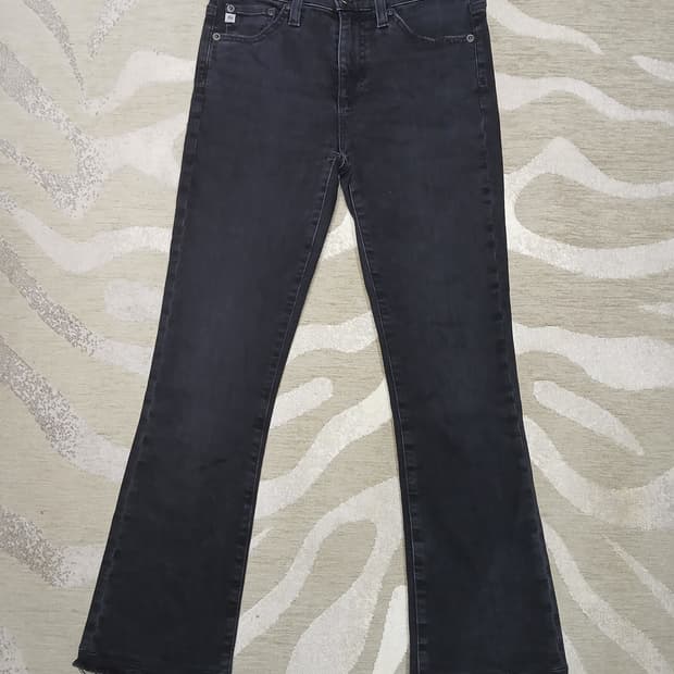 에이지 진 더 조디 크롭 블랙진  ag- ed denim