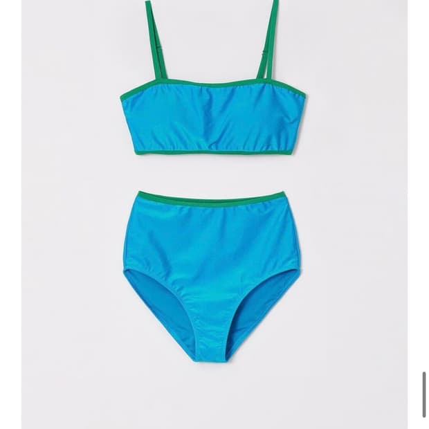 Color block bandeau bikini