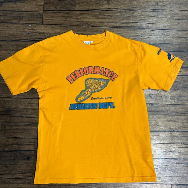 브레이브하트 퍼포먼스 반팔 티셔츠 옐로우 L 올드스쿨빈티지