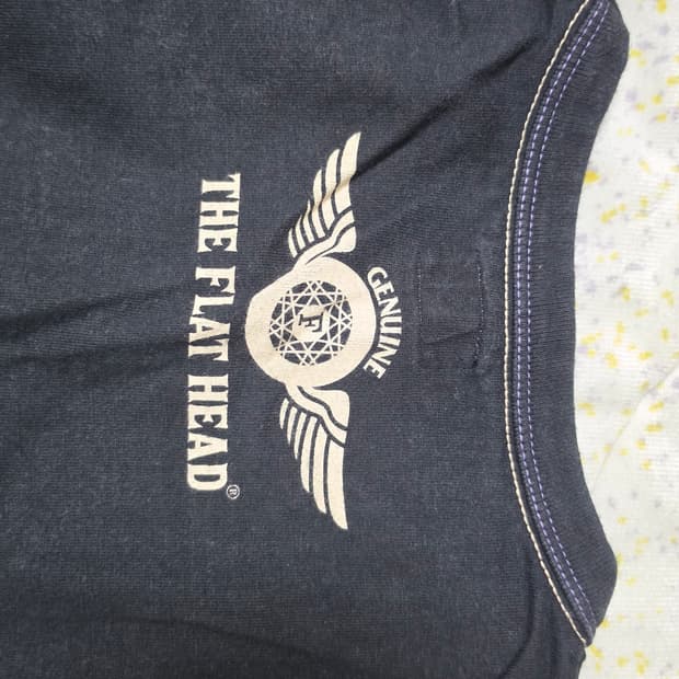 더 플랫 헤드 (THE FLAT HEAD) 로고 티셔츠 46사이즈 판매