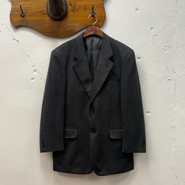 L) Cashmere 100% Charcoal Grey Tailored