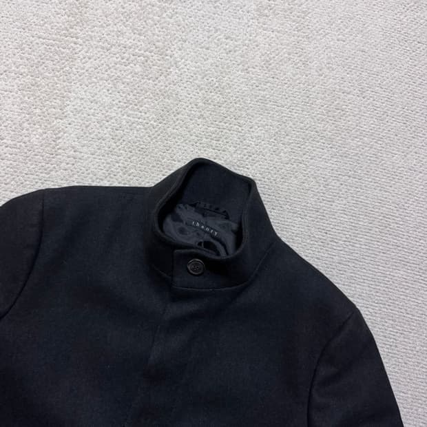 띠어리 theory 차콜 차이나카라 울/캐시미어 코트 M