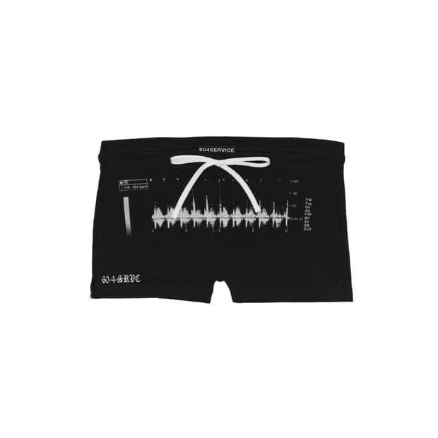 604SERVICE NT SCAN MICRO SHORT IN BLACK