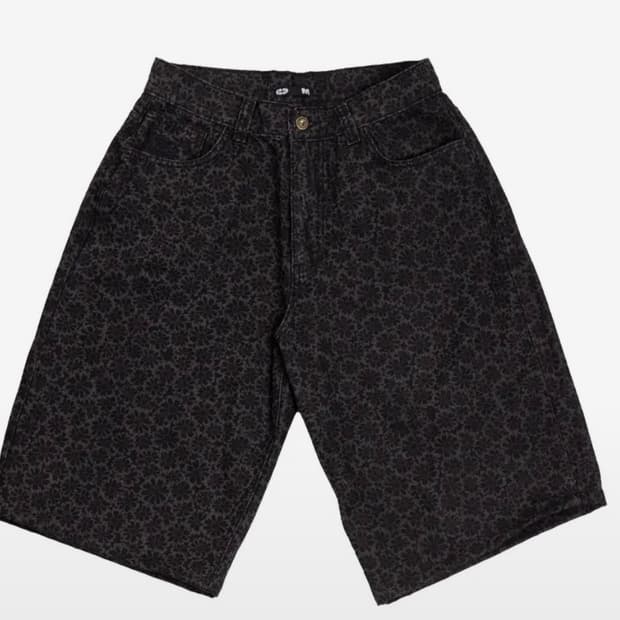 ERTR 이알티알 플라워 쇼츠데님