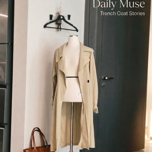 &lottie(앤로티) 허리 스트링 트렌치코트