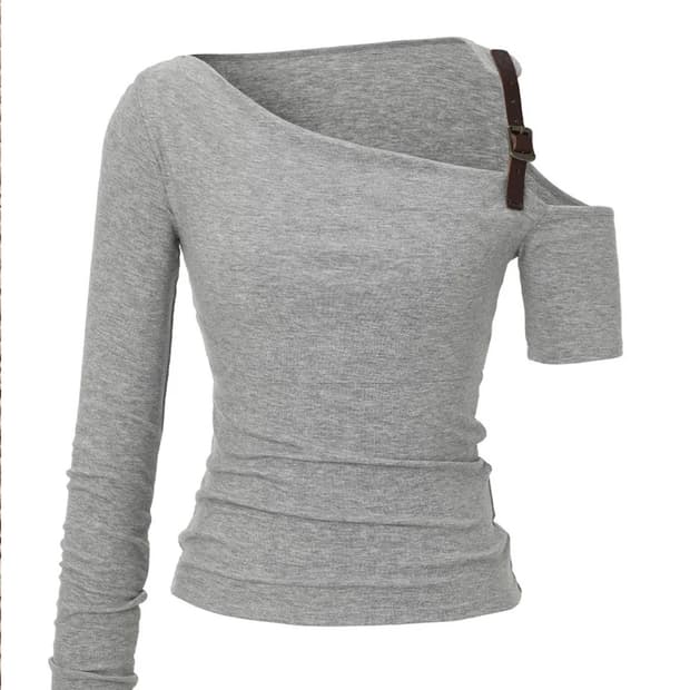 쓰리타임즈 Belt drape top 블랙