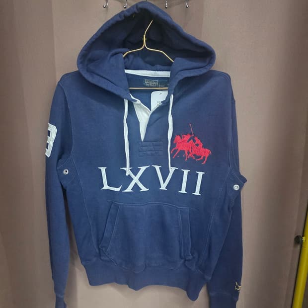 폴로 랄프로렌 네이비 후드티 LXVII S