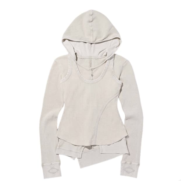 미스치프 와플 후디 세트 블리치드 베이지 m