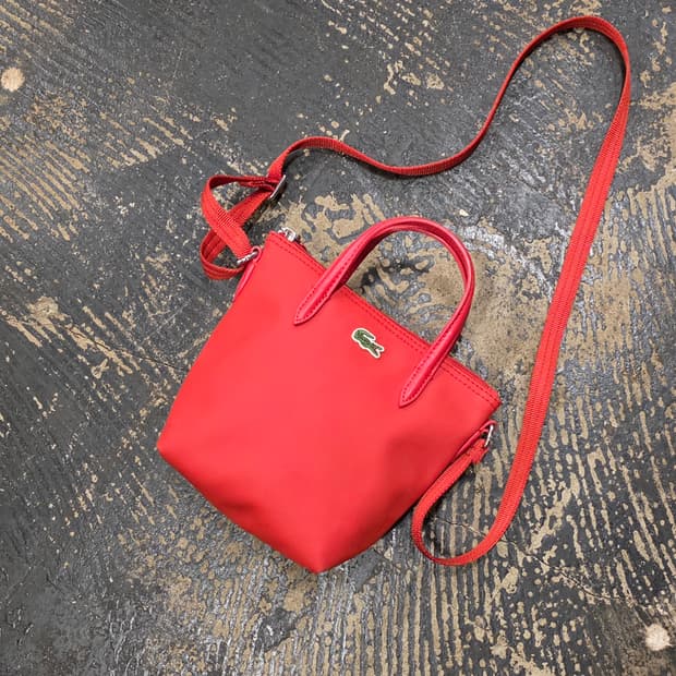라코스테 레드 미니 크로스백