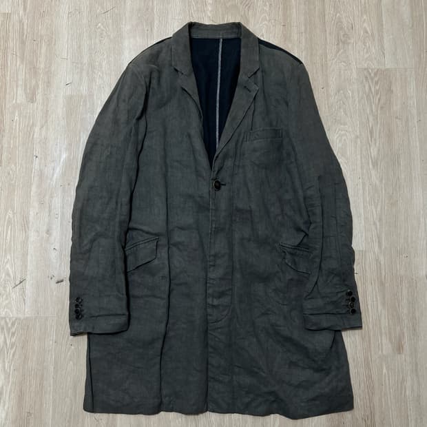 시리즈 남성 클래식 린넨 싱글 코트 L/100 