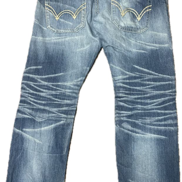 에드윈 남성 워싱 데님 청바지 34