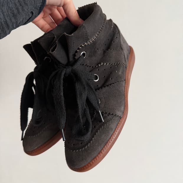 이자벨마랑 바비 스니커즈 웨지힐 다크브라운 36