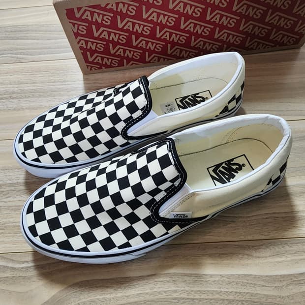 반스클래식슬립온체커보드운동화스니커즈275사이즈