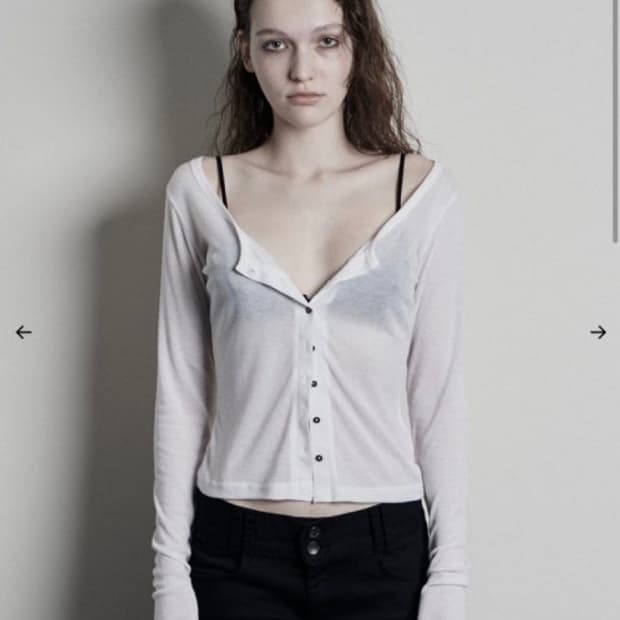 보헤미안서울 basic button cardigan ivory