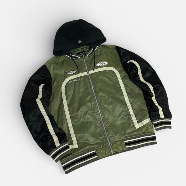[FUBU] 후부 포드 콜라보 레이싱 자켓 카키 점퍼